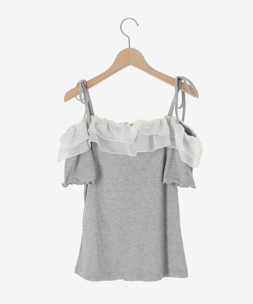 MAJESTIC LEGON / マジェスティックレゴン カットソー | シアーフリルオフショルカットトップス | 詳細27