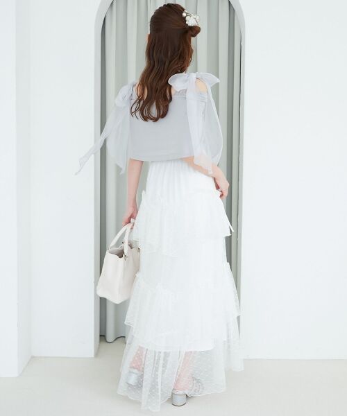 MAJESTIC LEGON / マジェスティックレゴン カットソー | 肩リボンオフショルカットトップス | 詳細18