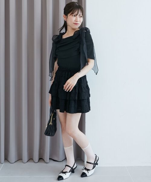 MAJESTIC LEGON / マジェスティックレゴン カットソー | 肩リボンオフショルカットトップス | 詳細24