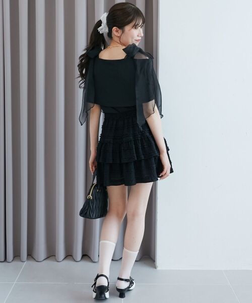 MAJESTIC LEGON / マジェスティックレゴン カットソー | 肩リボンオフショルカットトップス | 詳細25