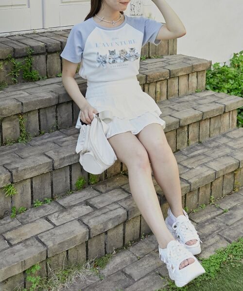 MAJESTIC LEGON / マジェスティックレゴン Tシャツ | ラグランネコチャンTシャツ | 詳細10