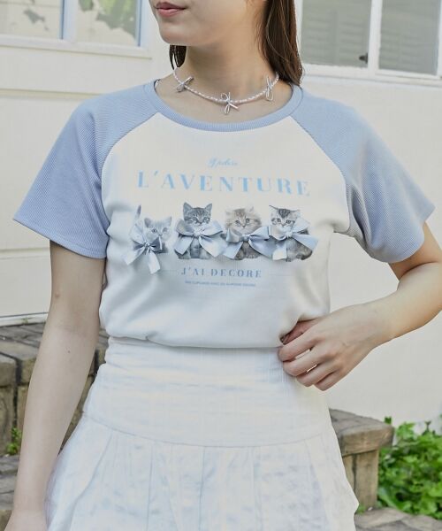 MAJESTIC LEGON / マジェスティックレゴン Tシャツ | ラグランネコチャンTシャツ | 詳細15