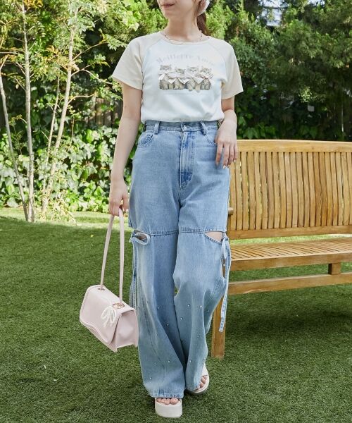 MAJESTIC LEGON / マジェスティックレゴン Tシャツ | ラグランネコチャンTシャツ | 詳細2