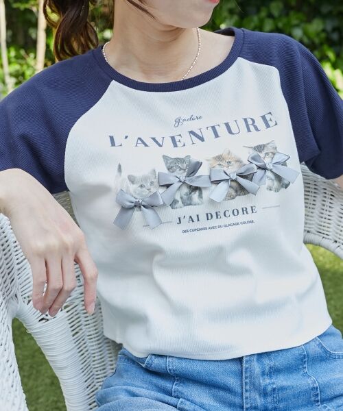 MAJESTIC LEGON / マジェスティックレゴン Tシャツ | ラグランネコチャンTシャツ | 詳細27