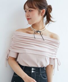 MAJESTIC LEGON / マジェスティックレゴン カットソー | サイドドロストオフショルカットトップス