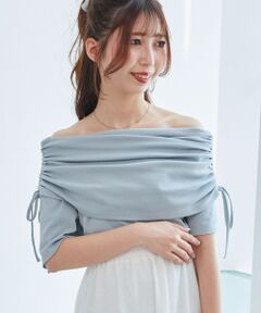 MAJESTIC LEGON / マジェスティックレゴン カットソー | サイドドロストオフショルカットトップス