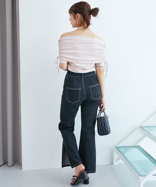 MAJESTIC LEGON / マジェスティックレゴン カットソー | サイドドロストオフショルカットトップス | 詳細10