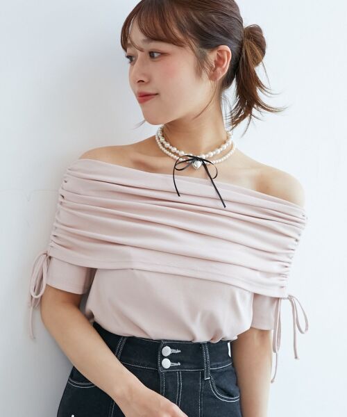 MAJESTIC LEGON / マジェスティックレゴン カットソー | サイドドロストオフショルカットトップス | 詳細11