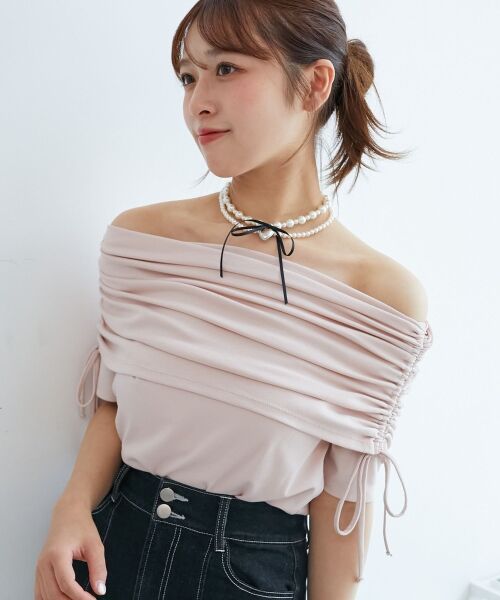 MAJESTIC LEGON / マジェスティックレゴン カットソー | サイドドロストオフショルカットトップス | 詳細12