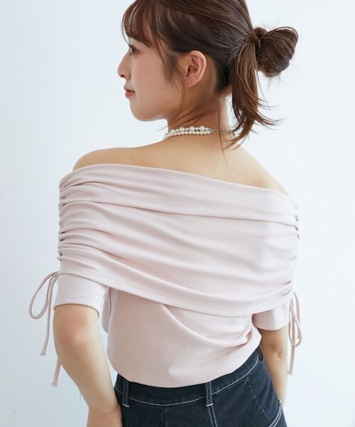 MAJESTIC LEGON / マジェスティックレゴン カットソー | サイドドロストオフショルカットトップス | 詳細13