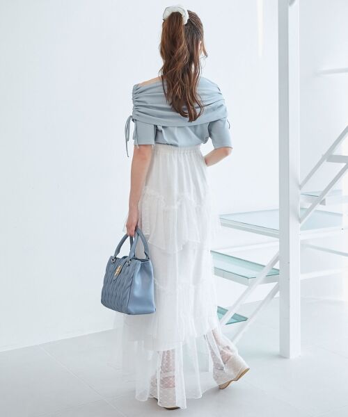 MAJESTIC LEGON / マジェスティックレゴン カットソー | サイドドロストオフショルカットトップス | 詳細17