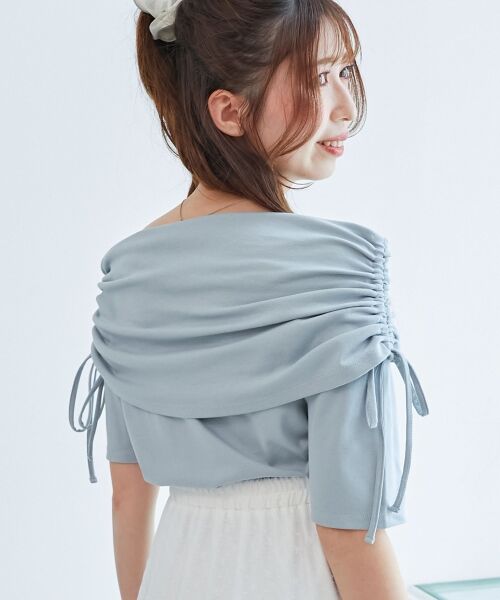 MAJESTIC LEGON / マジェスティックレゴン カットソー | サイドドロストオフショルカットトップス | 詳細20