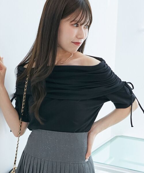MAJESTIC LEGON / マジェスティックレゴン カットソー | サイドドロストオフショルカットトップス | 詳細25