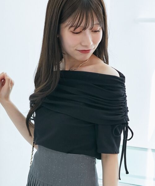 MAJESTIC LEGON / マジェスティックレゴン カットソー | サイドドロストオフショルカットトップス | 詳細26