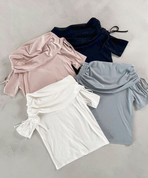 MAJESTIC LEGON / マジェスティックレゴン カットソー | サイドドロストオフショルカットトップス | 詳細29