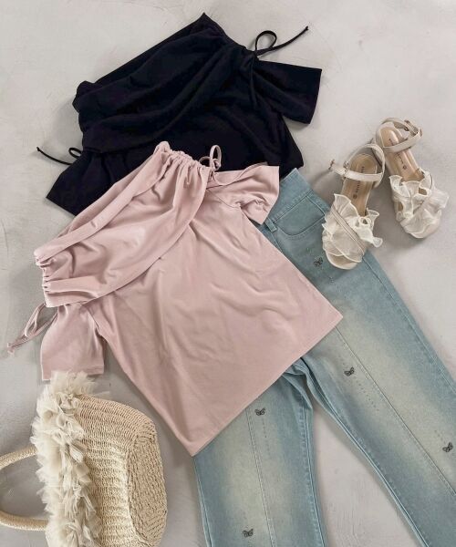 MAJESTIC LEGON / マジェスティックレゴン カットソー | サイドドロストオフショルカットトップス | 詳細30