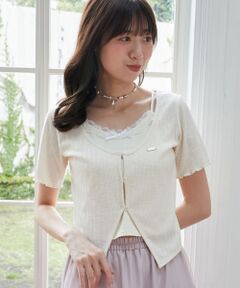 MAJESTIC LEGON / マジェスティックレゴン Tシャツ | キャミレイヤードライク半袖トップス