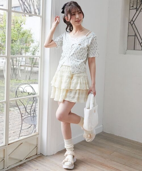 MAJESTIC LEGON / マジェスティックレゴン Tシャツ | キャミレイヤードライク半袖トップス | 詳細11