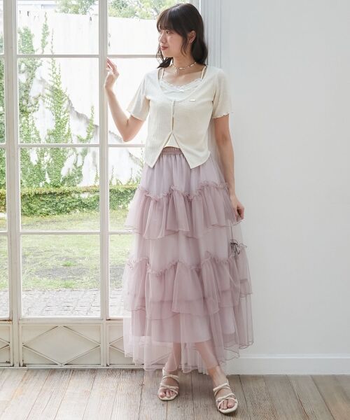 MAJESTIC LEGON / マジェスティックレゴン Tシャツ | キャミレイヤードライク半袖トップス | 詳細17