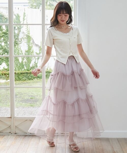 MAJESTIC LEGON / マジェスティックレゴン Tシャツ | キャミレイヤードライク半袖トップス | 詳細18