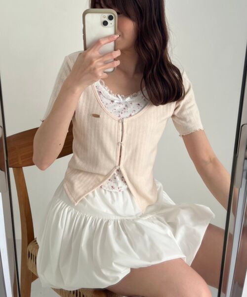 MAJESTIC LEGON / マジェスティックレゴン Tシャツ | キャミレイヤードライク半袖トップス | 詳細24