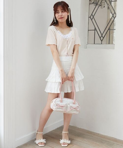 MAJESTIC LEGON / マジェスティックレゴン Tシャツ | キャミレイヤードライク半袖トップス | 詳細25