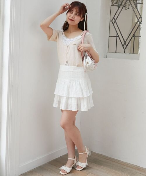 MAJESTIC LEGON / マジェスティックレゴン Tシャツ | キャミレイヤードライク半袖トップス | 詳細26