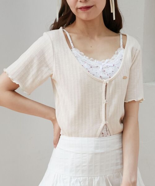 MAJESTIC LEGON / マジェスティックレゴン Tシャツ | キャミレイヤードライク半袖トップス | 詳細28