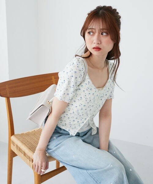 MAJESTIC LEGON / マジェスティックレゴン Tシャツ | キャミレイヤードライク半袖トップス | 詳細9