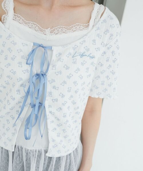 MAJESTIC LEGON / マジェスティックレゴン カーディガン・ボレロ | ペプラムキャミセットカットカーデ | 詳細23