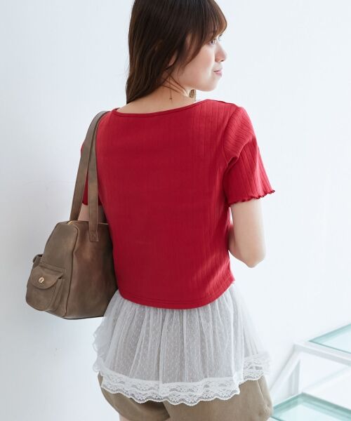 MAJESTIC LEGON / マジェスティックレゴン カーディガン・ボレロ | ペプラムキャミセットカットカーデ | 詳細8