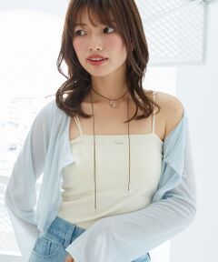 【MALY】ベージュトップス1674 Ma couleur 】ダブルクロスジョーゼットプルオーバー | valance