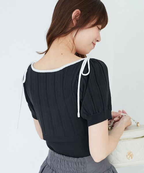 MAJESTIC LEGON / マジェスティックレゴン カーディガン・ボレロ | キャミ＆バイカラークロップドカーデ | 詳細14