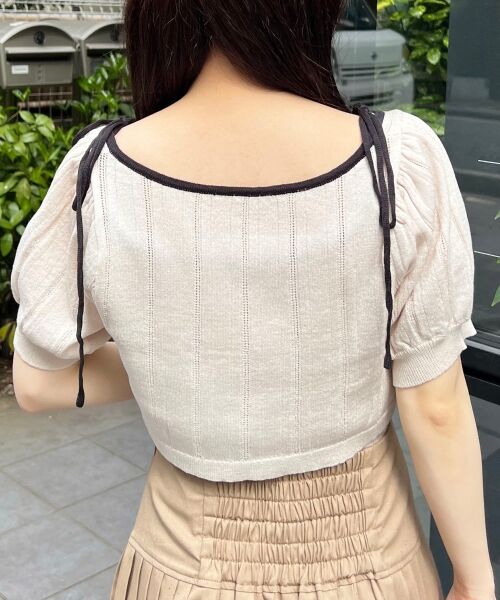 MAJESTIC LEGON / マジェスティックレゴン カーディガン・ボレロ | キャミ＆バイカラークロップドカーデ | 詳細21