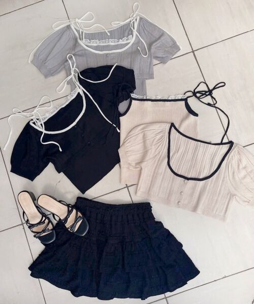 MAJESTIC LEGON / マジェスティックレゴン カーディガン・ボレロ | キャミ＆バイカラークロップドカーデ | 詳細23