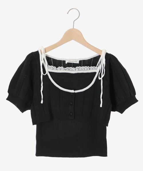 MAJESTIC LEGON / マジェスティックレゴン カーディガン・ボレロ | キャミ＆バイカラークロップドカーデ | 詳細27