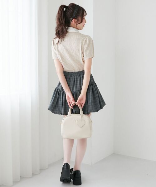 MAJESTIC LEGON / マジェスティックレゴン ニット・セーター | リボンセットドッキング半袖ニット | 詳細14