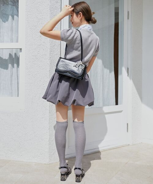 MAJESTIC LEGON / マジェスティックレゴン ニット・セーター | リボンセットドッキング半袖ニット | 詳細25