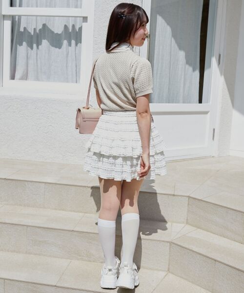 MAJESTIC LEGON / マジェスティックレゴン ニット・セーター | リボンセットドッキング半袖ニット | 詳細8