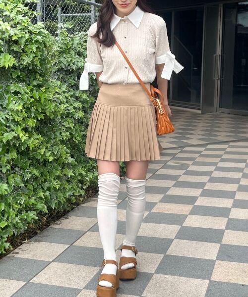 MAJESTIC LEGON / マジェスティックレゴン カーディガン・ボレロ | 袖リボンシャツドッキングカーデ | 詳細14