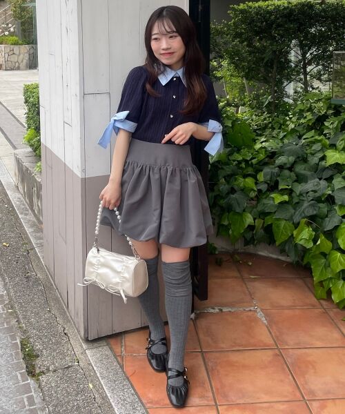 MAJESTIC LEGON / マジェスティックレゴン カーディガン・ボレロ | 袖リボンシャツドッキングカーデ | 詳細18