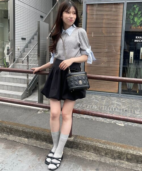 MAJESTIC LEGON / マジェスティックレゴン カーディガン・ボレロ | 袖リボンシャツドッキングカーデ | 詳細21