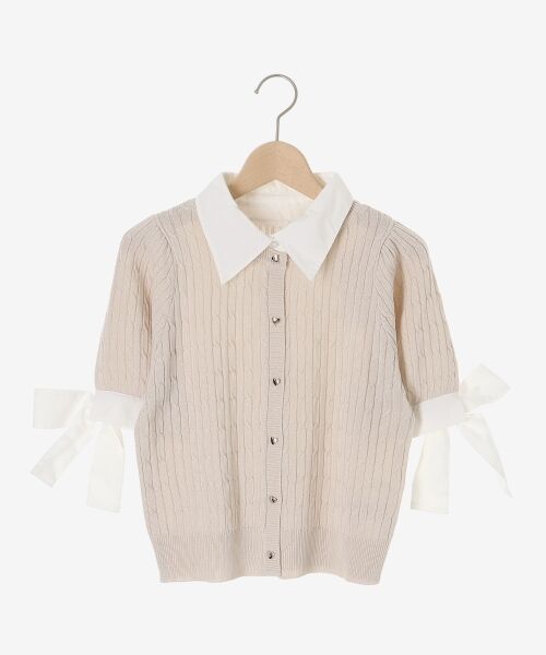 MAJESTIC LEGON / マジェスティックレゴン カーディガン・ボレロ | 袖リボンシャツドッキングカーデ | 詳細26