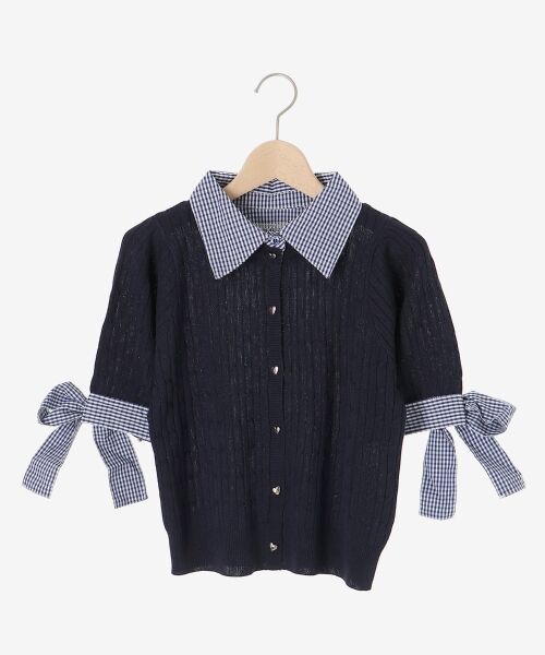 MAJESTIC LEGON / マジェスティックレゴン カーディガン・ボレロ | 袖リボンシャツドッキングカーデ | 詳細28