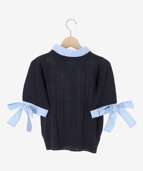 MAJESTIC LEGON / マジェスティックレゴン カーディガン・ボレロ | 袖リボンシャツドッキングカーデ | 詳細30