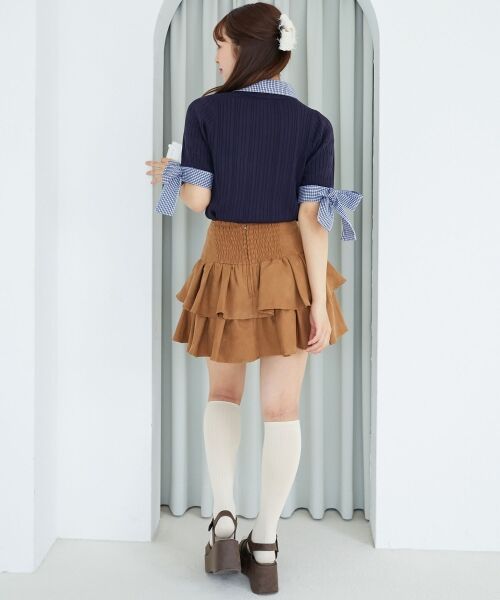 MAJESTIC LEGON / マジェスティックレゴン カーディガン・ボレロ | 袖リボンシャツドッキングカーデ | 詳細6