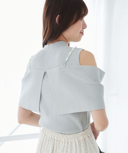 MAJESTIC LEGON / マジェスティックレゴン ニット・セーター | パールチェーンビジューリボンニット | 詳細15