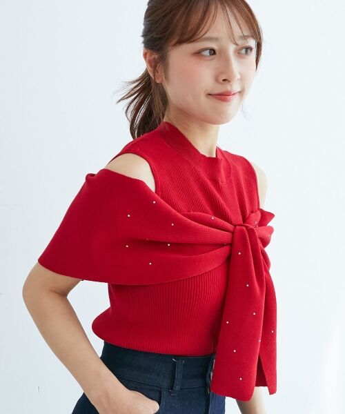 MAJESTIC LEGON / マジェスティックレゴン ニット・セーター | パールチェーンビジューリボンニット | 詳細22