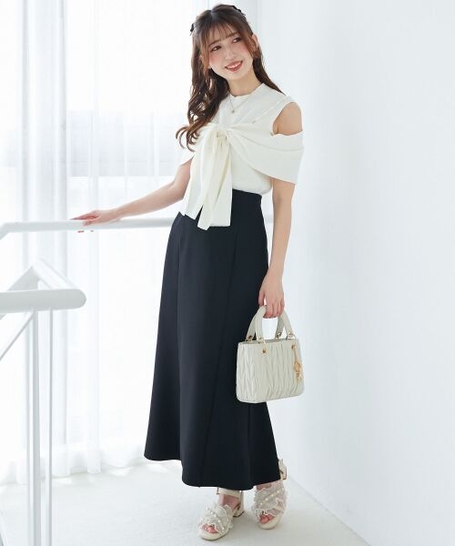 MAJESTIC LEGON / マジェスティックレゴン ニット・セーター | パールチェーンビジューリボンニット | 詳細3