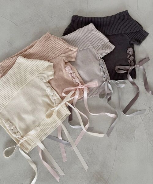 MAJESTIC LEGON / マジェスティックレゴン ニット・セーター | レースアップオフショルニット | 詳細1